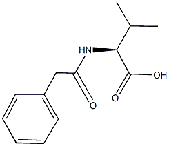 (2S)-3-methyl-2-[(phenylacetyl)amino]butanoic acid Struktur