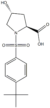 (2S,4R)-1-[(4-tert-butylphenyl)sulfonyl]-4-hydroxypyrrolidine-2-carboxylic acid Structure