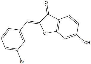 2-(3-bromobenzylidene)-6-hydroxy-1-benzofuran-3(2H)-one,,结构式