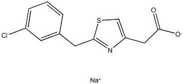 sodium [2-(3-chlorobenzyl)-1,3-thiazol-4-yl]acetate,,结构式
