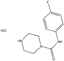 N-(4-fluorophenyl)piperazine-1-carboxamide hydrochloride Struktur