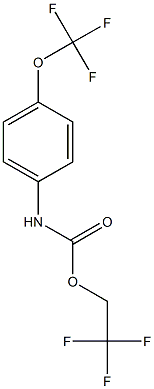 2,2,2-trifluoroethyl 4-(trifluoromethoxy)phenylcarbamate 化学構造式