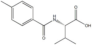 (2S)-3-methyl-2-[(4-methylbenzoyl)amino]butanoic acid Struktur