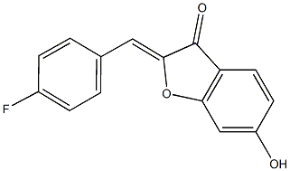 2-(4-fluorobenzylidene)-6-hydroxy-1-benzofuran-3(2H)-one Structure