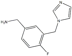 [4-fluoro-3-(1H-imidazol-1-ylmethyl)phenyl]methanamine,,结构式