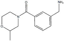 {3-[(2-methylmorpholin-4-yl)carbonyl]phenyl}methanamine,,结构式