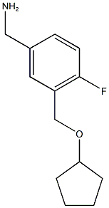 {3-[(cyclopentyloxy)methyl]-4-fluorophenyl}methanamine Structure