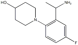 1-[2-(1-aminoethyl)-4-fluorophenyl]piperidin-4-ol 结构式