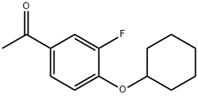 1-[4-(cyclohexyloxy)-3-fluorophenyl]ethan-1-one 结构式