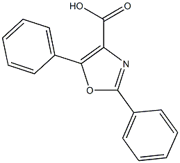 2,5-diphenyl-1,3-oxazole-4-carboxylic acid 结构式
