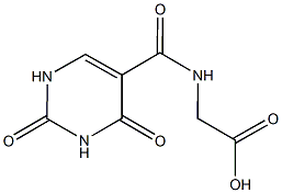 2-[(2,4-dioxo-1,2,3,4-tetrahydropyrimidin-5-yl)formamido]acetic acid Struktur