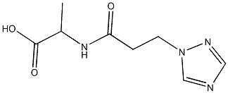 2-[3-(1H-1,2,4-triazol-1-yl)propanamido]propanoic acid Struktur