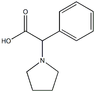 2-phenyl-2-(pyrrolidin-1-yl)acetic acid,,结构式