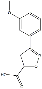 3-(3-methoxyphenyl)-4,5-dihydro-1,2-oxazole-5-carboxylic acid Structure