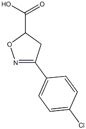 3-(4-chlorophenyl)-4,5-dihydro-1,2-oxazole-5-carboxylic acid 结构式