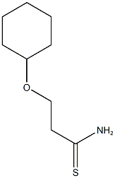 3-(cyclohexyloxy)propanethioamide Structure