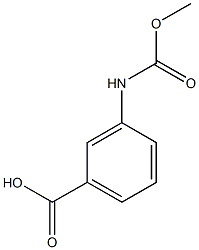 3-[(methoxycarbonyl)amino]benzoic acid 化学構造式