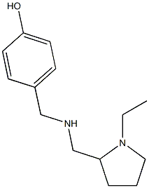 4-({[(1-ethylpyrrolidin-2-yl)methyl]amino}methyl)phenol Structure