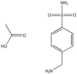 4-(aminomethyl)benzene-1-sulfonamideacetic acid,,结构式