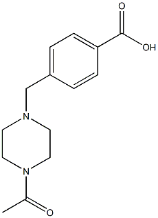 4-[(4-acetylpiperazin-1-yl)methyl]benzoic acid,,结构式