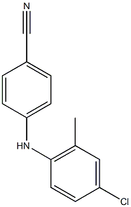 4-[(4-chloro-2-methylphenyl)amino]benzonitrile 结构式