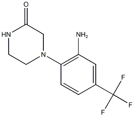 4-[2-amino-4-(trifluoromethyl)phenyl]piperazin-2-one 结构式