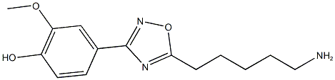 4-[5-(5-aminopentyl)-1,2,4-oxadiazol-3-yl]-2-methoxyphenol Structure
