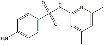 4-amino-N-(4,6-dimethylpyrimidin-2-yl)benzene-1-sulfonamide 化学構造式