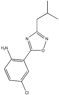 4-chloro-2-[3-(2-methylpropyl)-1,2,4-oxadiazol-5-yl]aniline,,结构式