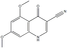 5,7-dimethoxy-4-oxo-1,4-dihydroquinoline-3-carbonitrile Structure