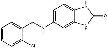 5-{[(2-chlorophenyl)methyl]amino}-2,3-dihydro-1H-1,3-benzodiazol-2-one, 884994-37-0, 结构式