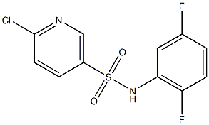 6-chloro-N-(2,5-difluorophenyl)pyridine-3-sulfonamide 结构式