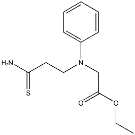 ethyl [(3-amino-3-thioxopropyl)(phenyl)amino]acetate Struktur