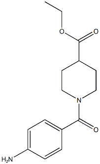 ethyl 1-[(4-aminophenyl)carbonyl]piperidine-4-carboxylate Struktur