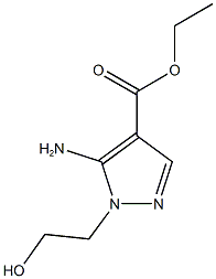 ethyl 5-amino-1-(2-hydroxyethyl)-1H-pyrazole-4-carboxylate,,结构式