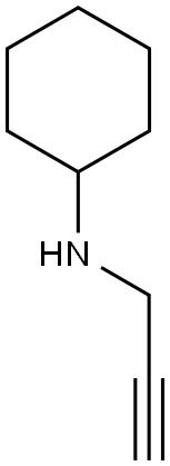 N-プロパルギルシクロヘキサンアミン 化学構造式