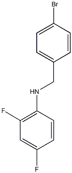 N-[(4-bromophenyl)methyl]-2,4-difluoroaniline 结构式