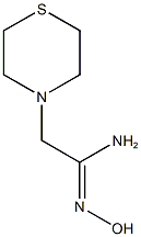 N'-hydroxy-2-(thiomorpholin-4-yl)ethanimidamide 化学構造式