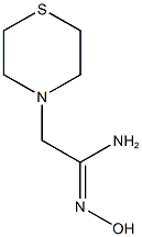 N'-hydroxy-2-(thiomorpholin-4-yl)ethanimidamide,,结构式