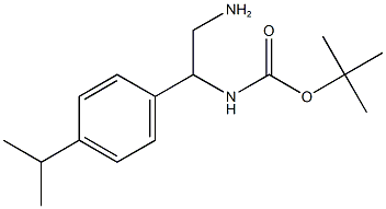 tert-butyl N-{2-amino-1-[4-(propan-2-yl)phenyl]ethyl}carbamate,,结构式