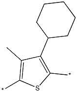 POLY(3-CYCLOHEXYL-4-METHYLTHIOPHENE-2,5-DIYL) Struktur