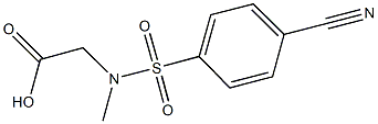 (4-CYANOPHENYL)SULFONYL](METHYL)AMINO]ACETIC ACID 结构式