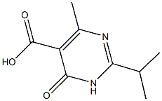 2-ISOPROPYL-4-METHYL-6-OXO-1,6-DIHYDROPYRIMIDINE-5-CARBOXYLIC ACID 化学構造式