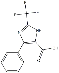 4-PHENYL-2-(TRIFLUOROMETHYL)-1H-IMIDAZOLE-5-CARBOXYLIC ACID,,结构式
