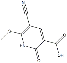 5-CYANO-6-(METHYLTHIO)-2-OXO-1,2-DIHYDROPYRIDINE-3-CARBOXYLIC ACID Structure