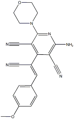  2-AMINO-4-[1-CYANO-2-(4-METHOXYPHENYL)VINYL]-6-MORPHOLIN-4-YLPYRIDINE-3,5-DICARBONITRILE