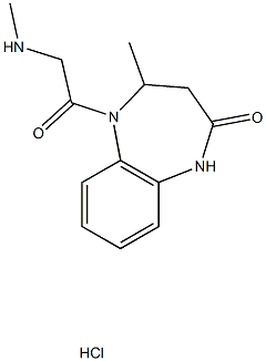 4-METHYL-5-[(METHYLAMINO)ACETYL]-1,3,4,5-TETRAHYDRO-2H-1,5-BENZODIAZEPIN-2-ONE HYDROCHLORIDE Structure