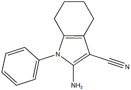 2-AMINO-1-PHENYL-4,5,6,7-TETRAHYDRO-1H-INDOLE-3-CARBONITRILE 化学構造式