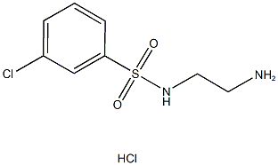 N-(2-aminoethyl)-3-chlorobenzenesulfonamide hydrochloride 化学構造式