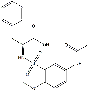 (2S)-2-({[5-(acetylamino)-2-methoxyphenyl]sulfonyl}amino)-3-phenylpropanoic acid|